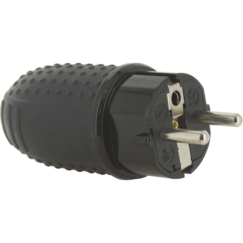 Fiche caoutchouc etanche IP44 2P+T-16 A
