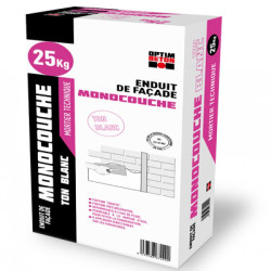 Enduit de façade monocouche - 25 Kg - Ton blanc