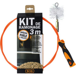 Kit de ramonage - SCID - Spécial poêle à pellets - Longueur 3 m