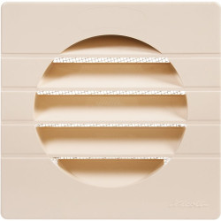 Grille d'aération - Nicoll - Avec moustiquaire - 124mm - 37cm² - Diamètre raccordement : 100 mm