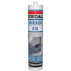 Colle miroir Mirror Fix Soudal - Polymère hybride SMX - 290 ml - 35°C - 1Pc - 24h - Teinte : Blanc
