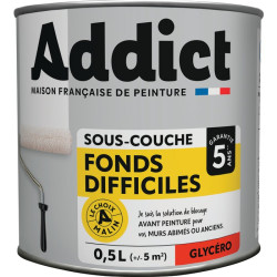 Sous-couche fonds difficiles - Addict - 0.5l - Teinte : Blanc - Type de support : Bois, Plâtre - Aspect : Mat