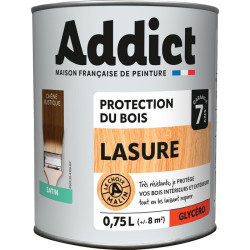 Lasure bois - 0.75l - Teinte : Chêne foncé - Aspect : Satiné