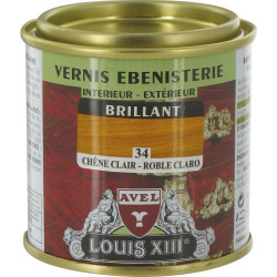 Vernis bois Avel Louis XIII - 125ml - Aspect : Brillant - Teinte : Chêne clair - 1.5m²