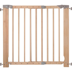 Barriére de sécurité amovible bois réglable Nordlinger  - Longueur 70 à 103 cm - Couleur : Marron
