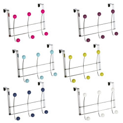 Patère de porte - Coloris assortis - 6 têtes