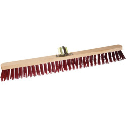 Balai collectivité synthétique - Brosserie Marchand - Fibre rouge - 80cm