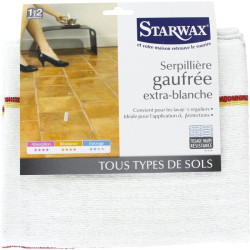 Serpillière gaufrée extra blanche Starwax