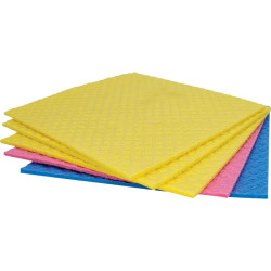 Lavette - Brosserie Marchand - par 5 - Couleur : Bleu, Jaune, Orange - 18cm - 0.3cm