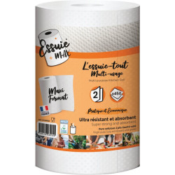 Rouleaux essuie-mains DC - Essuie-Max - 1 rouleau - Couleur : Blanc - 108m