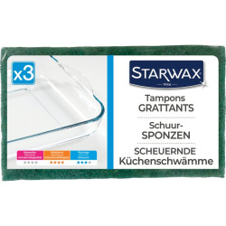 Tampon vert grattant Starwax - Vendu par 3