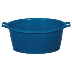 Baquet ovale rural ou industriel - Aluminium et plastique - Coloris bleu - 45l - 39cm - 26cm - 62cm
