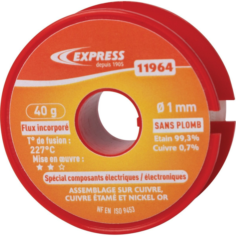 Soudure etain bobine special composants electriques