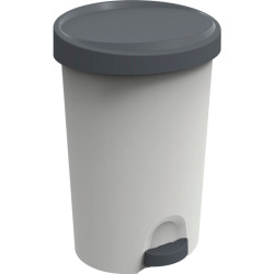 Poubelle avec pédale Stepy - Eda - 27 L - Gris béton/anthracite  - 1Pc - 52.2cm - 35.4cm
