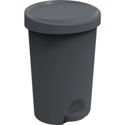 Poubelle avec pédale Stepy - Eda - 27 L - Gris anthracite  - 1Pc - 52.2cm - 35.4cm