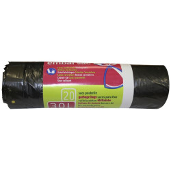 Sac poubelle à lien coulissant - 20Pc - 30l - 65cm - 50cm