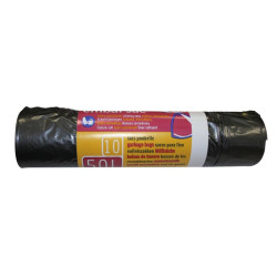 Sac poubelle à lien coulissant - 10Pc - 50l - 75cm - 68cm