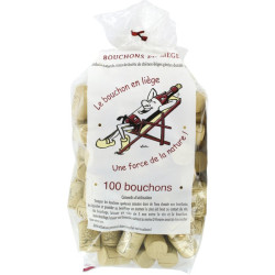 Bouchon liège cylindrique - Diamètre 23 mm - Hauteur 33 mm - Vendu par 100