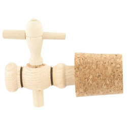 Robinet bois acacia pour vinaigrier Duhallé - 3 pouces - 13mm
