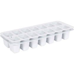 Bac 14 glaçons - Eda - Par 2 - Couleur : Blanc - 9cm - 2.8cm