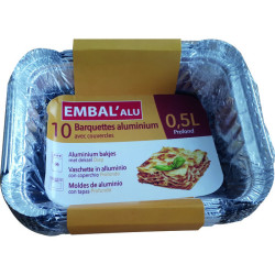 Barquettes - 10Pc - 0.5l - 47mm - 105mm