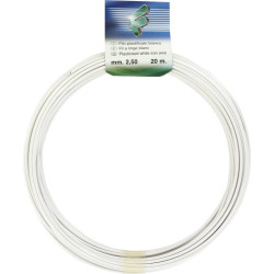 Corde à linge - Fer plastifié blanc - Diamètre 2,5 mm - 2.5mm - 1Pc - 20m