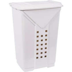 Coffre à linge Prima Eda - Blanc cérusé - Contenance 60 l - 1Pc - 42cm