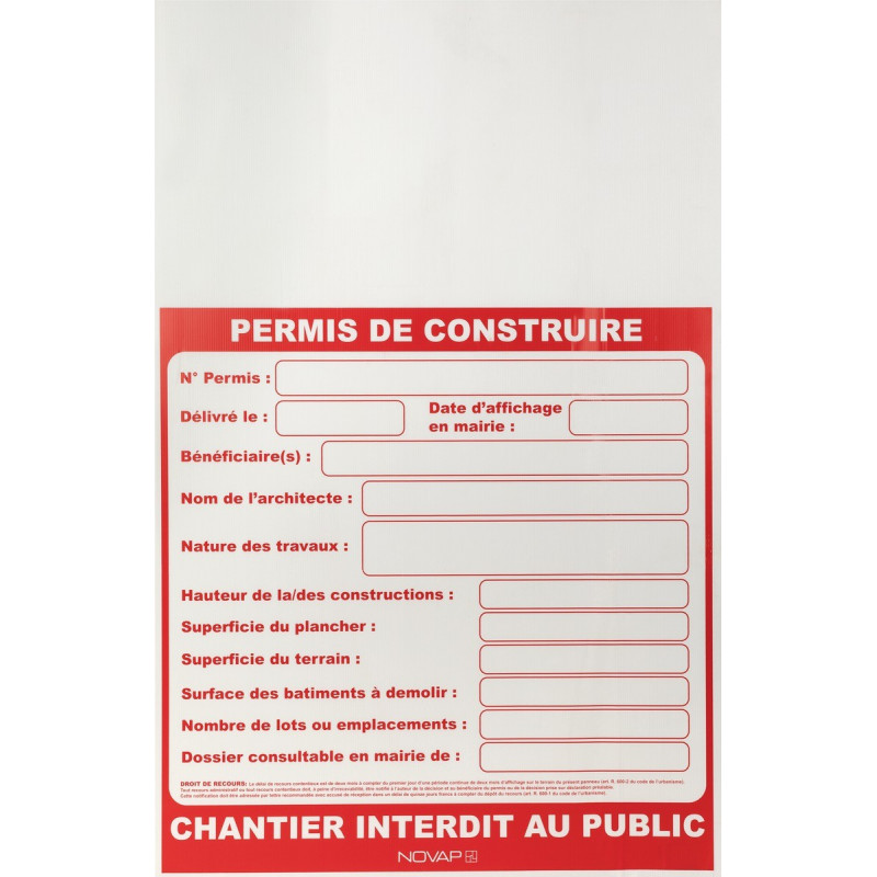 Panneaux permis de construire