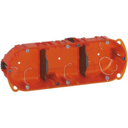 Boîte multimatériaux Legrand - 3 postes - Profondeur 40 mm