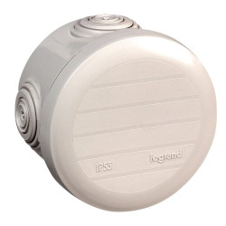 Boîte de dérivation Plexo ronde - Diamètre 70 mm Legrand - 4 entrées - Gris - 45mm