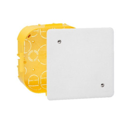 Boîte à encastrer pour mur creux Legrand - Dimensions Plaque 120 x 120 mm - Boîte 115 x 115 mm - 40mm