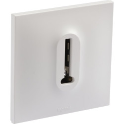 Prise téléphone en T Legrand - Neptune - Blanc - Nombre de postes : 1 poste