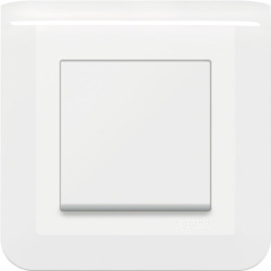 Va-et-vient Mosaic 10A blanc complet avec plaque et fixation à vis Legrand - 82mm