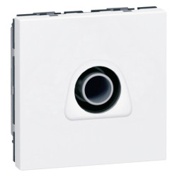 Prise TV Legrand - Mosaïc - 2 modules - Nombre de postes : 1 poste - Couleur : Blanc