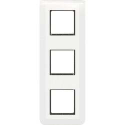 Plaque support - Legrand - Mosaïc - Montage vertical - Blanc - Nombre de postes : 3 postes
