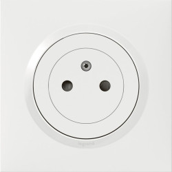 Prise compléte affleurement Dooxie Legrand - Blanc - 16A - Tension : 230 V - Nombre de postes : 1 poste