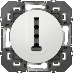 Prise téléphone en T Dooxie Legrand - Blanc - Nombre de postes : 1 poste - Nombre de prise : 1 prise