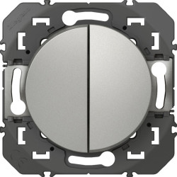Double va et vient composable Dooxie Legrand - Aluminium - 10A - Nombre de postes : 1 poste
