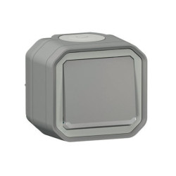 Va et vient témoin en saille - 10A - Plexo -  Legrand - complet - Gris