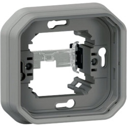 Plaque support 1 poste - Plexo - Legrand - Gris