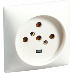 Prise 20 A - 80 x 80 mm Legrand - A encastrer - 3P+N+T - Nombre de postes : 1 poste