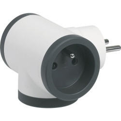 Fiche multiprise 3 sorties Legrand - Latérale -  2P+T - 16A - Tension : 230 V - Nombre de prise : 3 prises