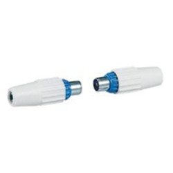 Fiche coaxiale droite diamètre 9,52 mm Legrand - Droite - 1 mâle / 1 Femelle - Vendu par 2