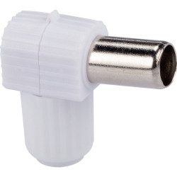 Fiche coaxiale droite diamètre 9,52 mm Legrand - Coudée - Mâle - Vendu par 1
