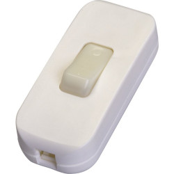 Interrupteur de fil souple 2A touche luminescente Legrand - Blanc - 460W