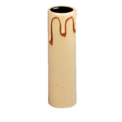 Fourreau cire patinée + douille E14 Legrand - Hauteur 65 mm