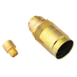 Douille E14 acier laitonné Legrand - Raccord à vis diamètre 10 mm - 100W