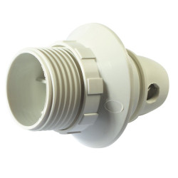 Douille E14 polyamide Legrand - Raccord diamètre 10 mm - 60W - Couleur : Blanc