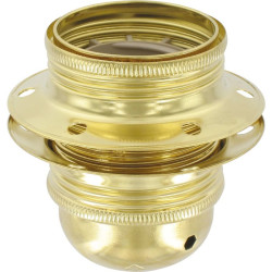 Douille E27 acier laitonné Legrand - Avec bague - 150W