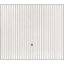 Porte garage basculante débordante EuroPro 122 nervures vert blanc rail 2125x2375mm - TUBAUTO